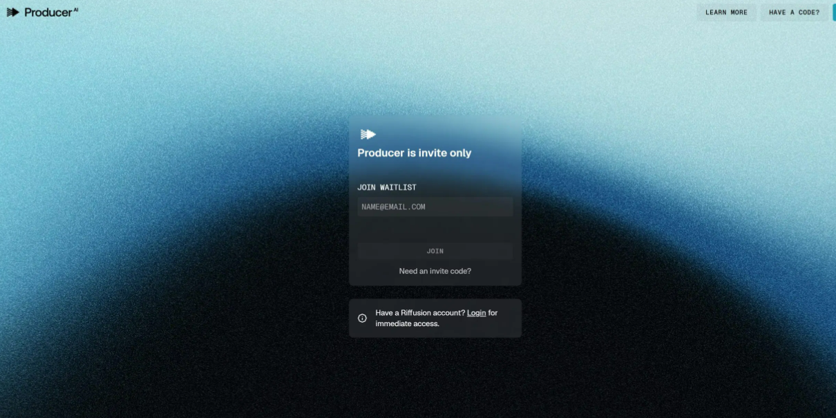 邀请制登录界面