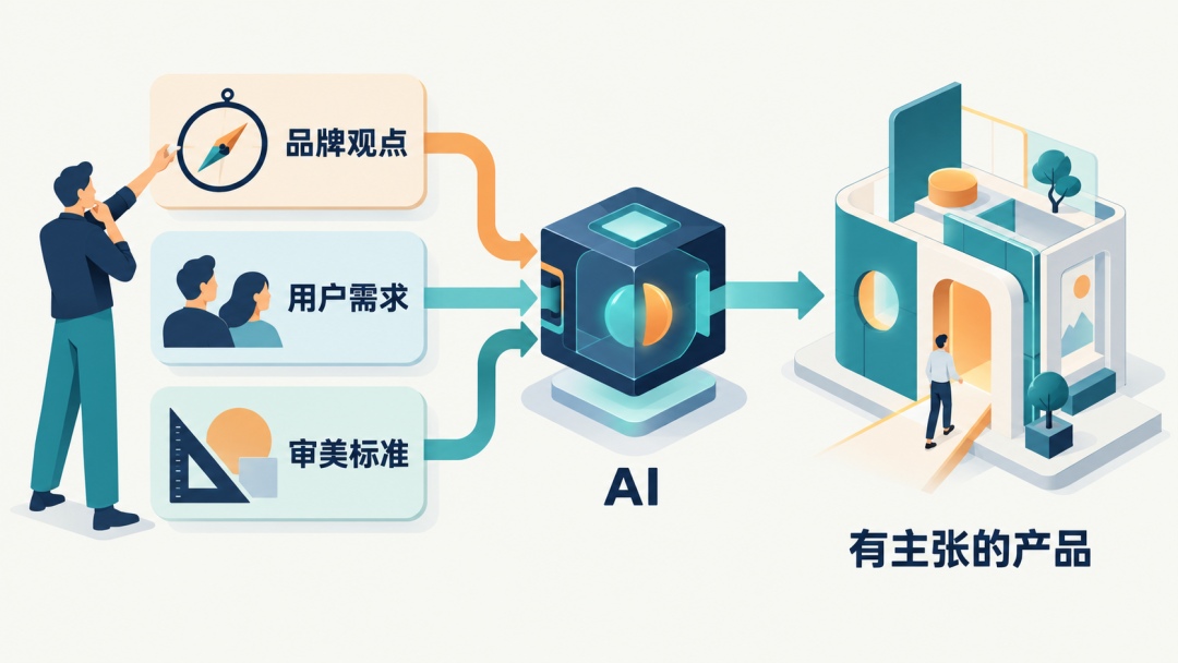品牌观点与用户需求输入 AI 生成有主张的产品