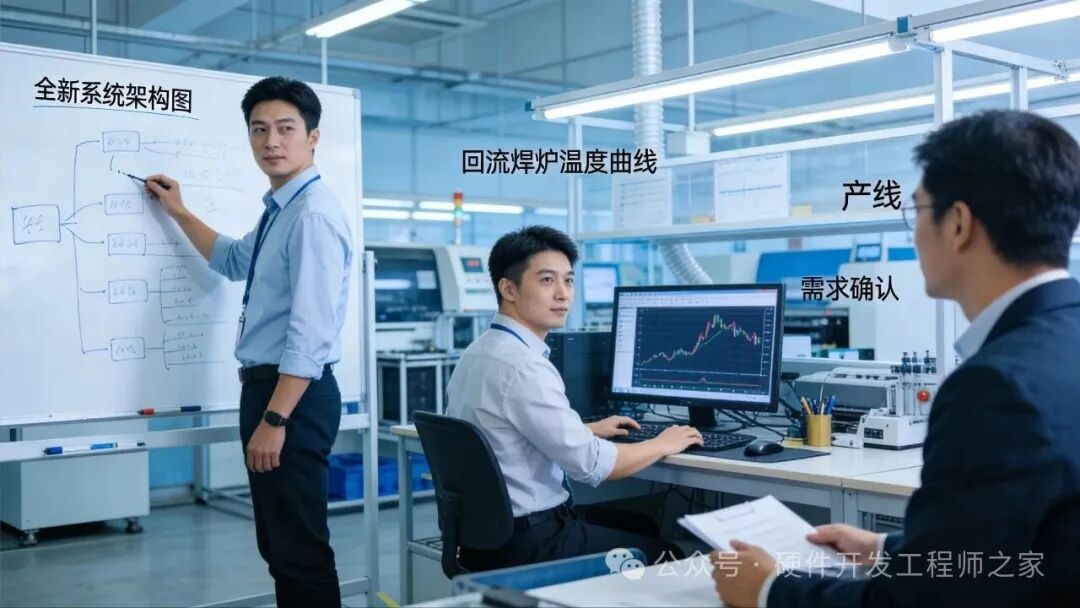 工程师团队在产品定义、架构设计与需求确认阶段协同工作