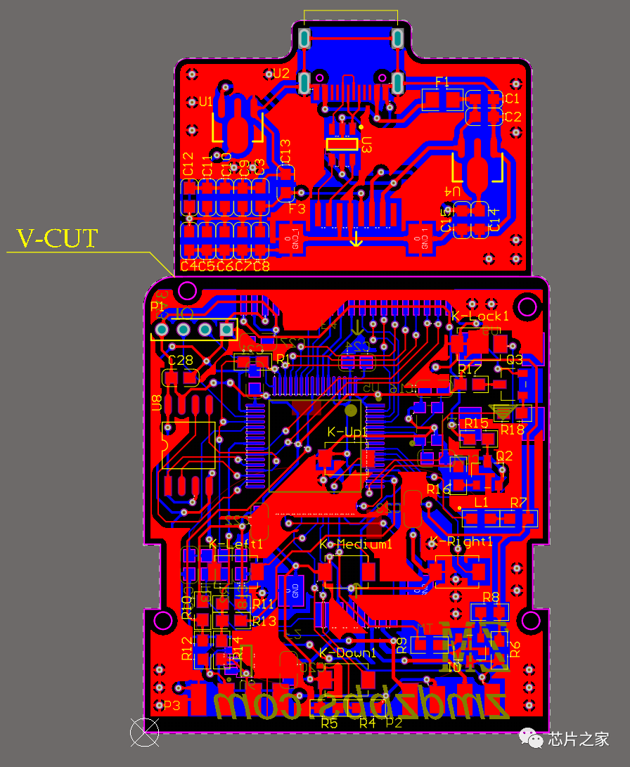 离线下载器PCB正面设计图