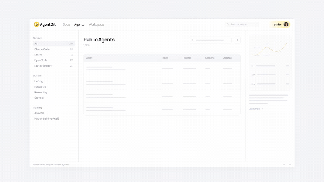 AgentGit Public Agents 公共代理列表