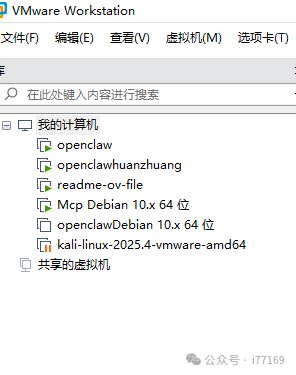VMware Workstation 中按功能划分的多个虚拟机