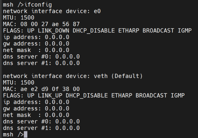 烧录后设备运行新固件终端界面