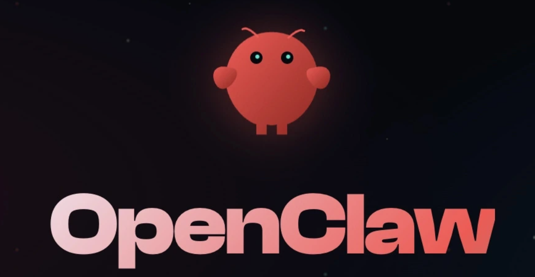 OpenClaw红色卡通机器人Logo