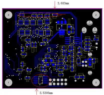 双面板二次回流时边缘器件可能被蹭掉示意图