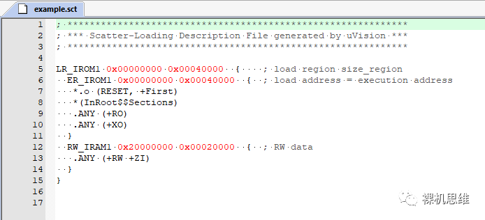 自动生成的 example.sct 文件内容