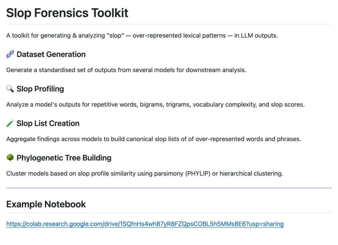 Slop Forensics Toolkit 词频分析工具介绍截图