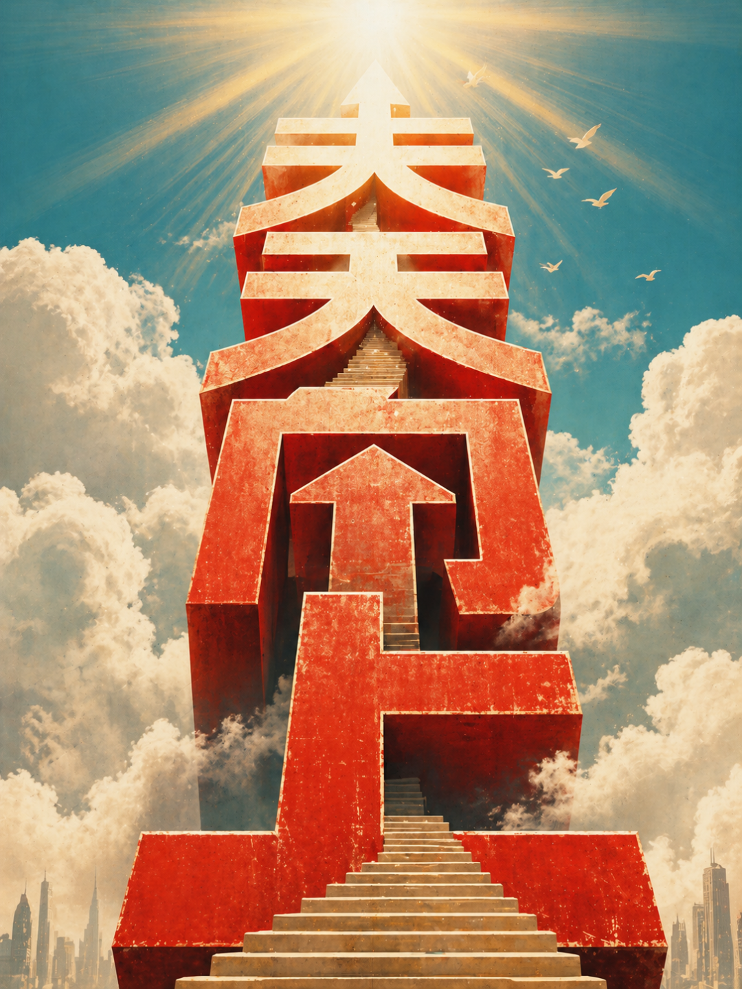 美好生活积极向上主题