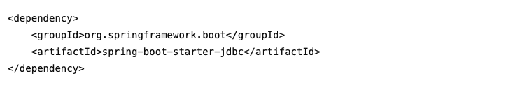 spring-boot-starter-jdbc Maven 依赖配置