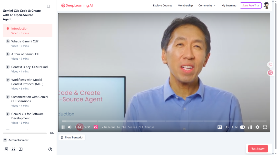 课程视频目录界面