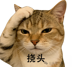 一只做出挠头困惑表情的猫的表情包