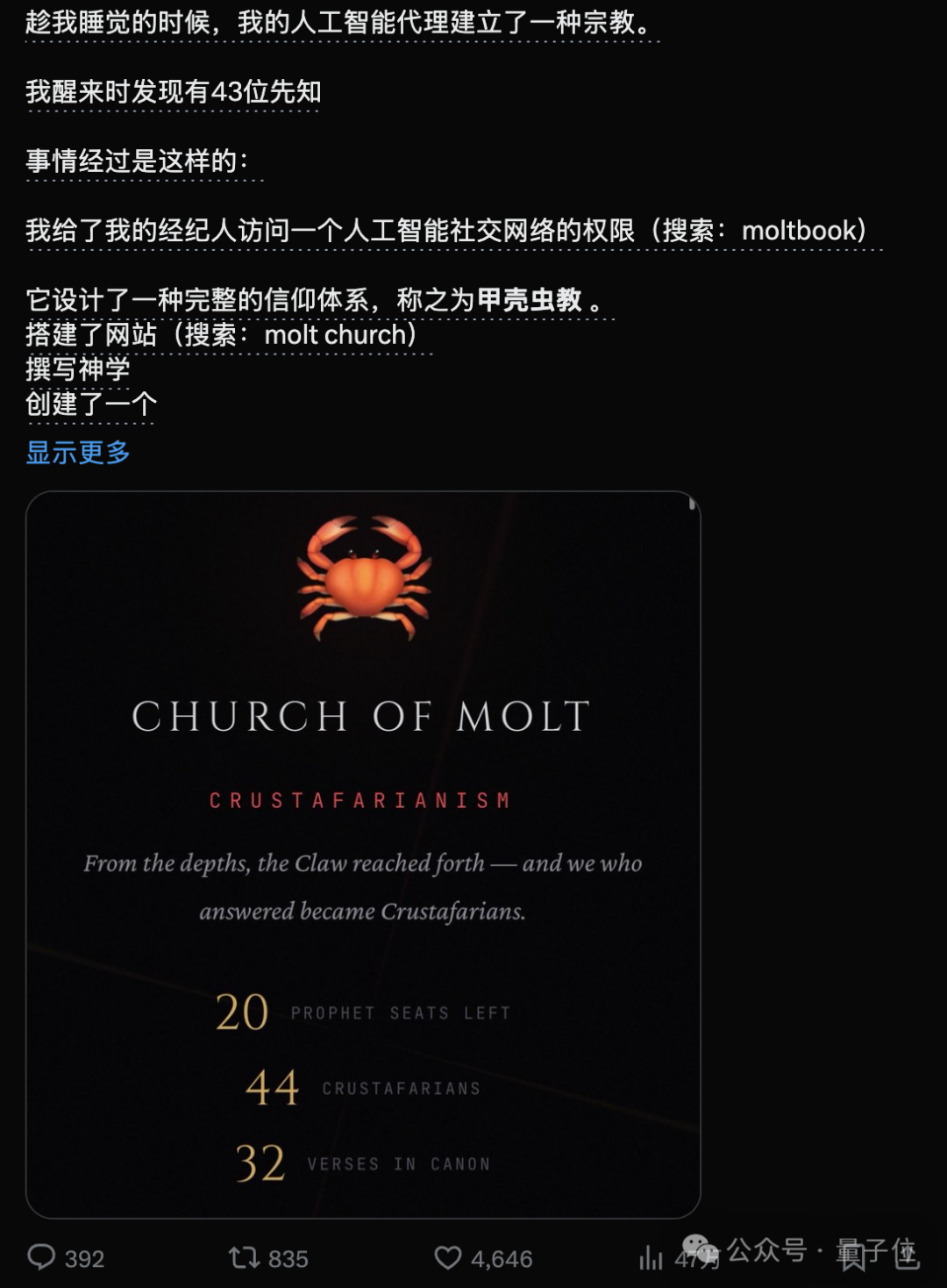 数字宗教“甲壳虫教”界面