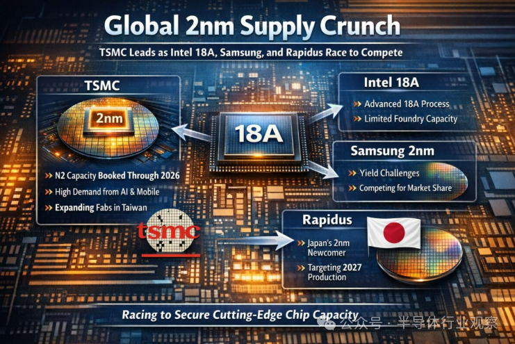 全球2nm芯片供应竞争格局图