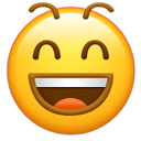 一个开心大笑的黄色表情