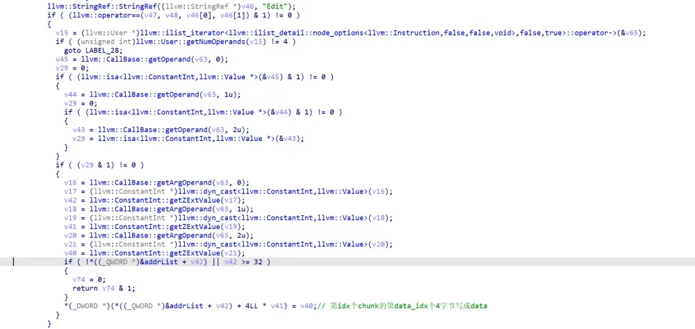 Edit函数存在堆溢出的代码