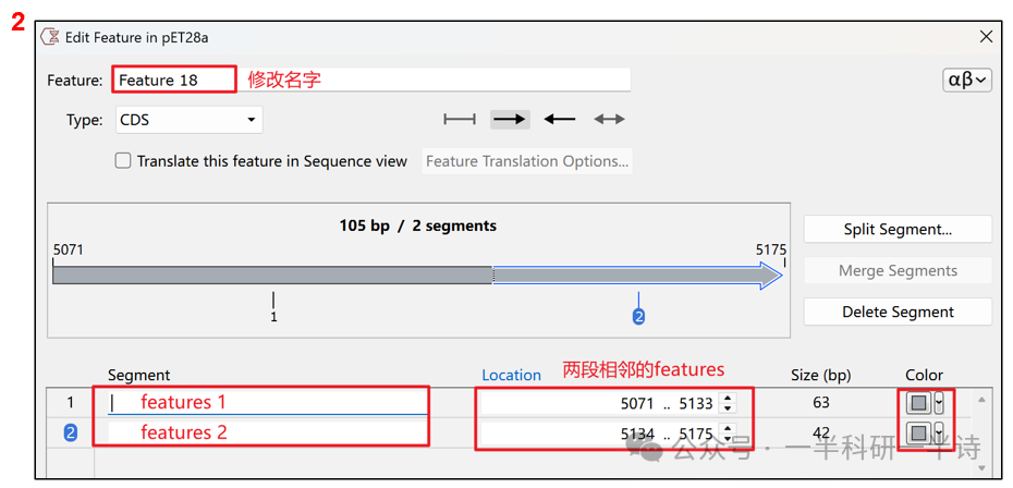 合并相邻Features为同一特征