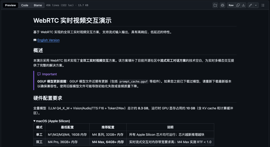 WebRTC 实时视频交互演示的硬件配置要求说明