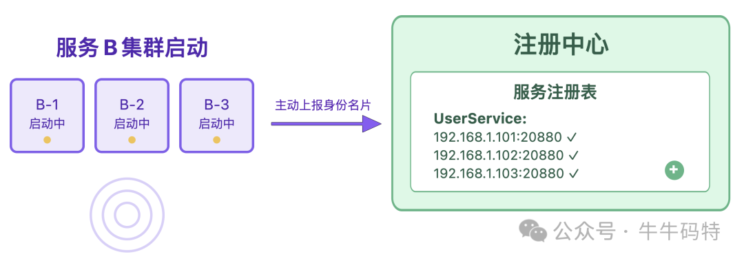 服务启动并向注册中心注册