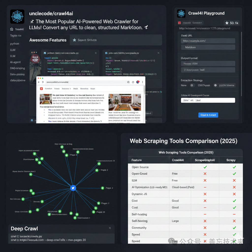 Crawl4AI功能示意图
