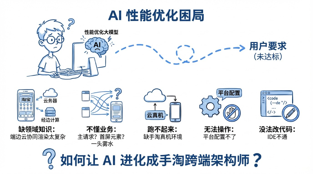AI性能优化困局示意图