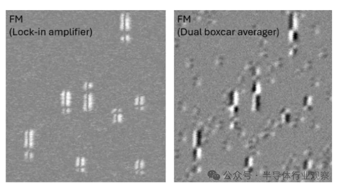 双Boxcar平均器得到的频域结果比锁相放大器更丰富清晰