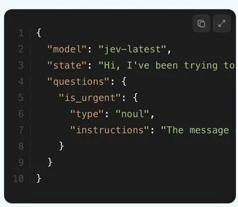 Jev 客服工单场景的 jev-latest 模型配置 JSON 示例
