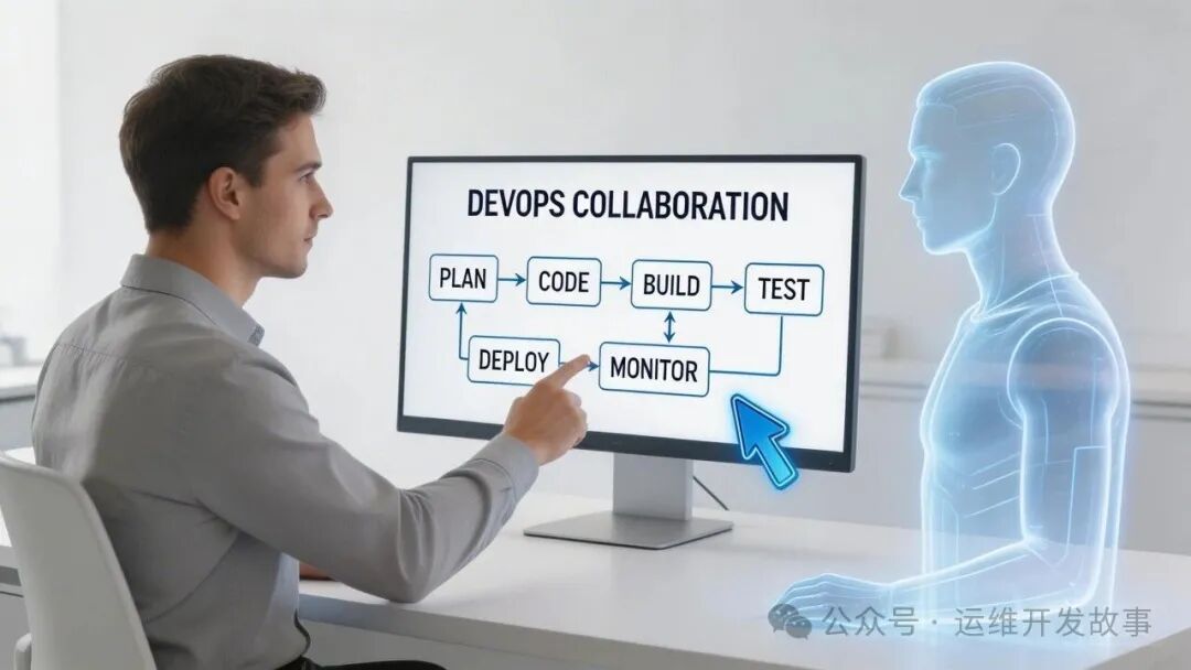 人机协作的DevOps新范式示意图