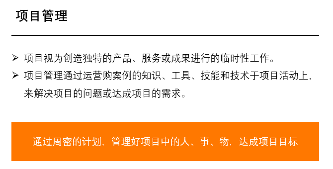 项目管理定义说明