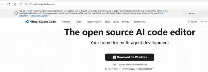 VS Code 官网下载页面