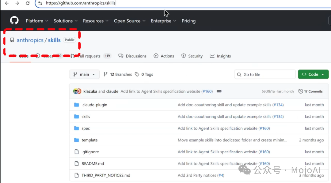 GitHub上的Anthropic Skills仓库