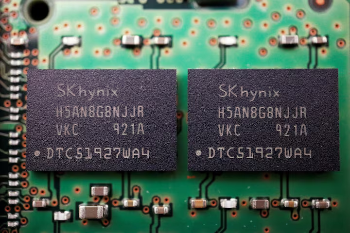 SK海力士NAND闪存芯片PCB特写