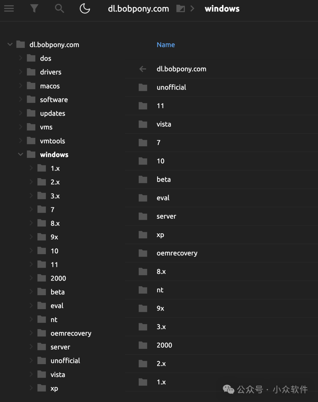 bobpony 网站丰富的系统镜像目录