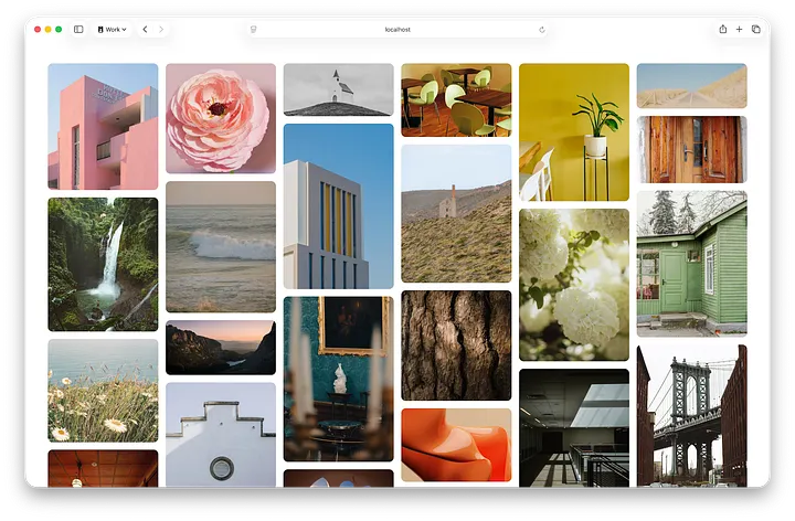 瀑布流布局示意图