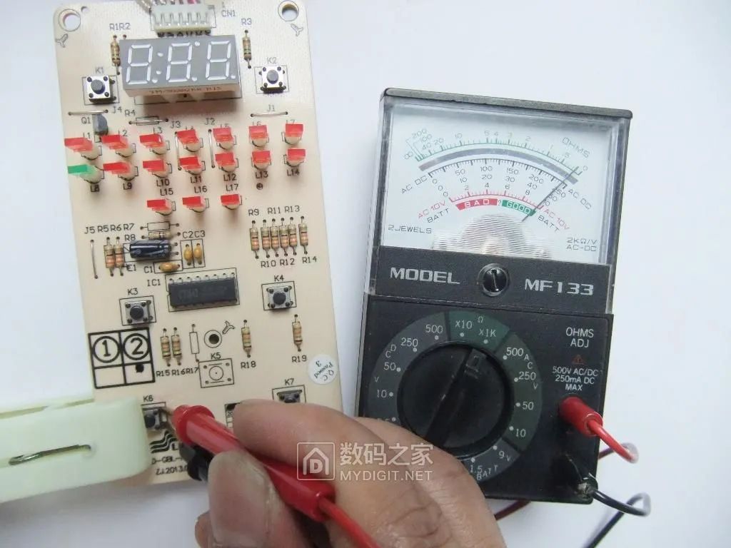 清洗后再次检测微动开关