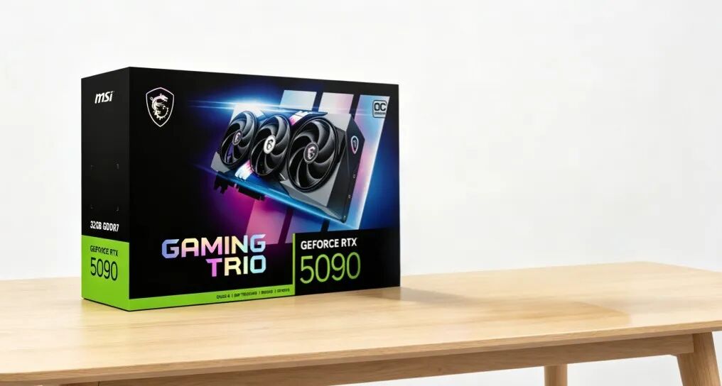 MSI RTX 5090 GAMING TRIO GDDR7 包装盒
