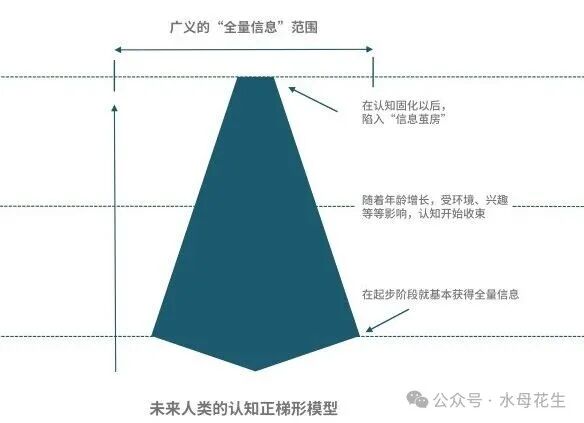 未来人类的认知正梯形模型示意图