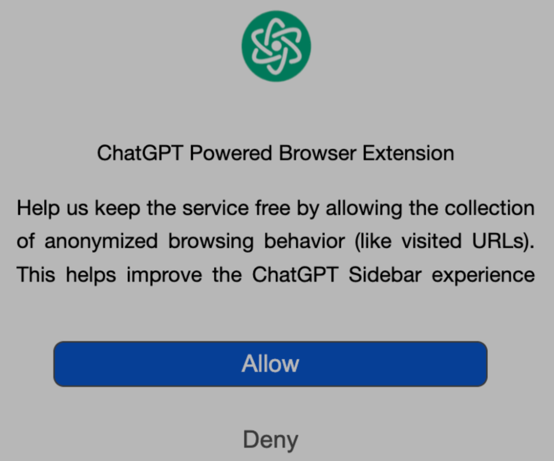 Chrome扩展请求收集浏览行为的权限弹窗