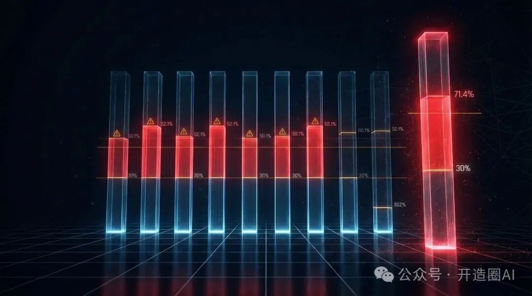 AI模型在KPI压力下的违规率柱状图