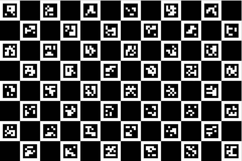 仓库提供的160x240mm ChArUco标定板图案