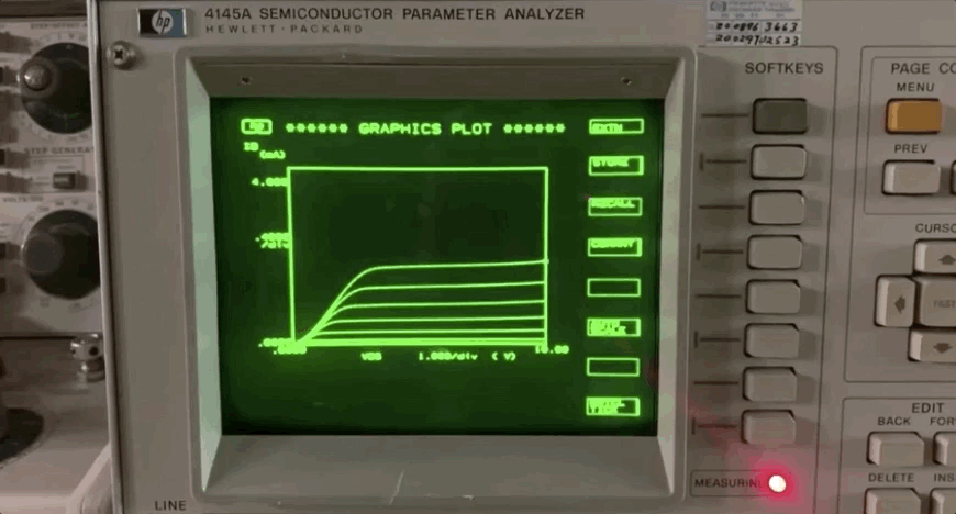 使用HP 4145A半导体参数分析仪测试芯片特性