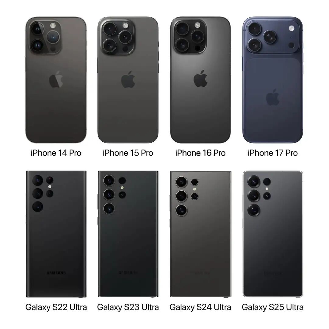 iPhone与三星旗舰背面设计对比