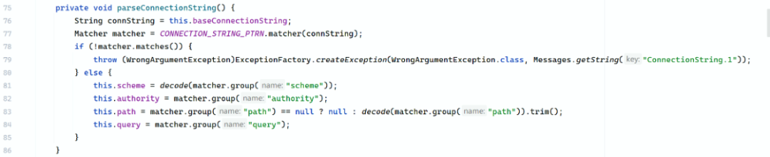 parseConnectionString 方法