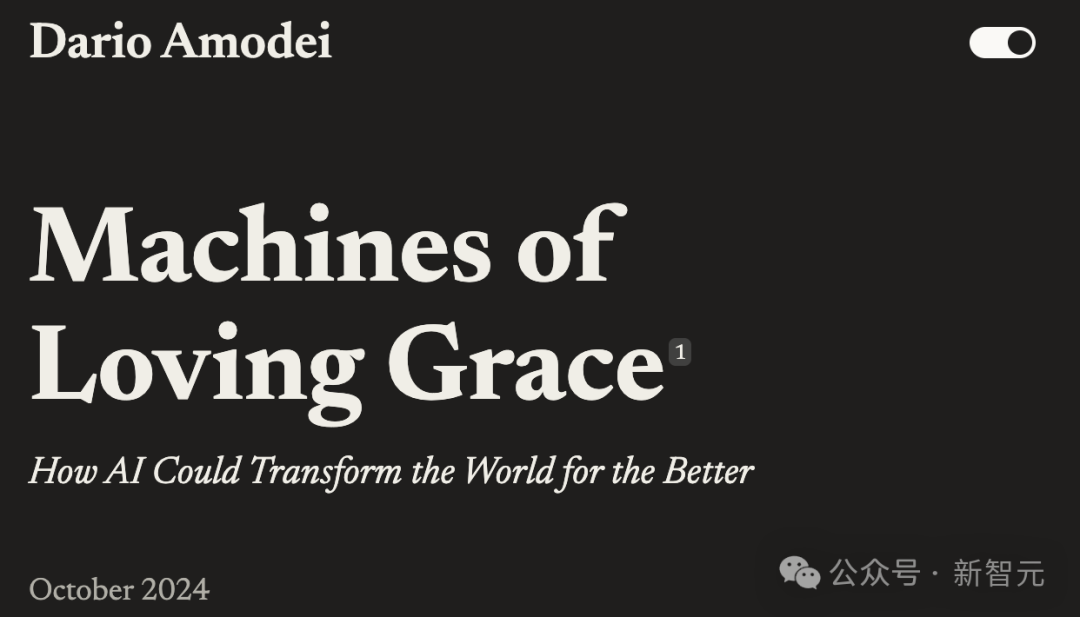 《Machines of Loving Grace》文章封面