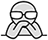 托腮思考表情