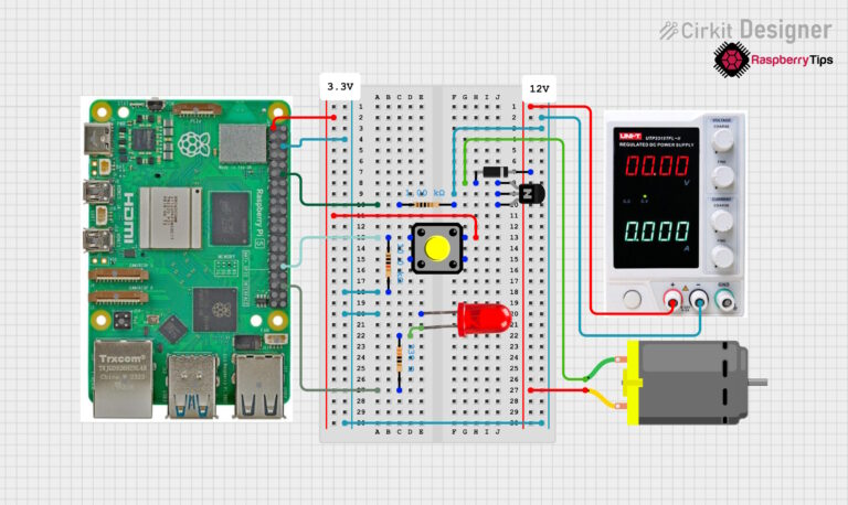 集成了按钮、LED、晶体管和电机的完整控制电路