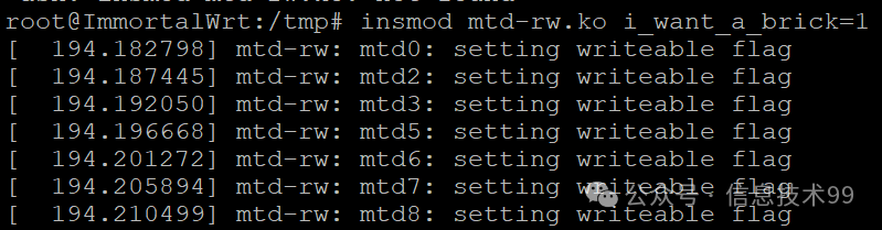 加载 mtd-rw 内核模块