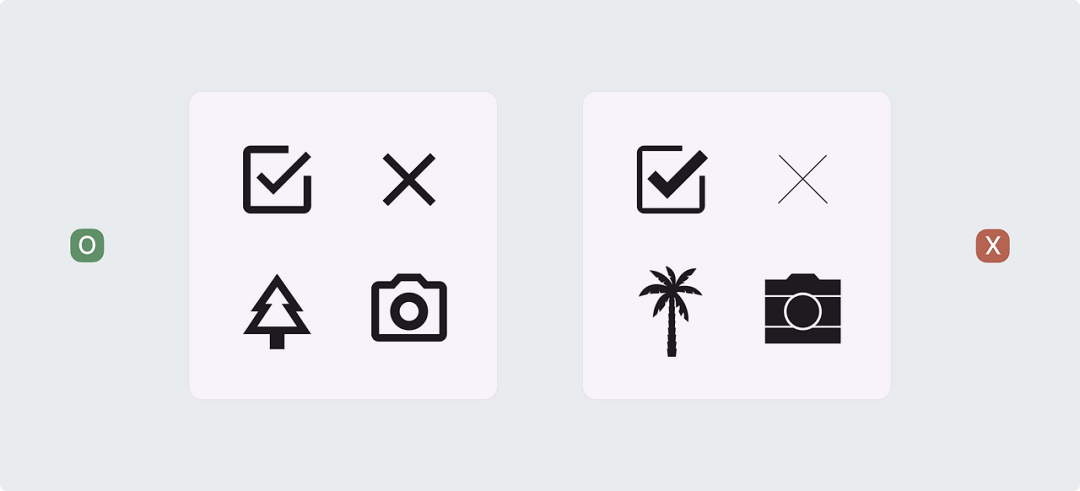 风格统一的图标集示例