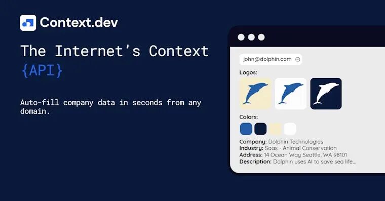 Context.dev 品牌数据提取界面演示图