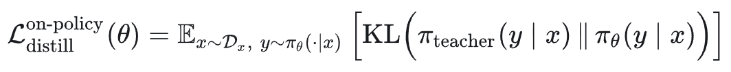 在策略蒸馏损失函数公式